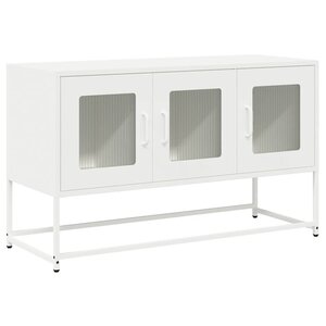 vidaXL Meuble TV blanc 100 5x39x60 5 cm acier laminé à froid