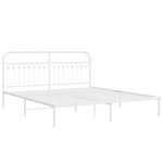 vidaXL Cadre de lit métal sans matelas et tête de lit blanc 183x203 cm