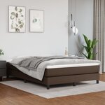 vidaXL Cadre de lit Marron 140x200 cm Similicuir