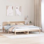 vidaXL Cadre de lit avec tête de lit Naturel 180 x 200 cm