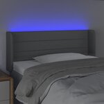 vidaXL Tête de lit à LED Gris clair 103x16x78/88 cm Tissu