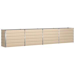 vidaXL Jardinière Ivoire 480 x 50 x 45 cm Acier galvanisé