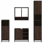 vidaXL Ensemble de meubles de salle de bain 4 Pièces chêne marron