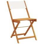 vidaXL Chaises de jardin pliantes lot de 6 tissu et bois massif