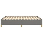 vidaXL Cadre de lit sans matelas gris foncé 140x190 cm tissu