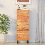 vidaXL Buffet avec 3 portes 40x33x110 cm bois massif d'acacia et fer