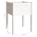 vidaXL Jardinières 2 Pièces Blanc 50x50x70 cm Bois de pin massif