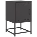vidaXL Table de chevet noir 36x39x60 5 cm acier