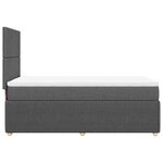 vidaXL Sommier à lattes de lit et matelas Gris foncé 90x190 cm Tissu