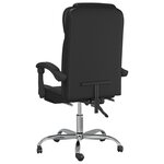 vidaXL Fauteuil inclinable de bureau Noir Similicuir