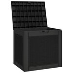 vidaXL Boîte de stockage de jardin noir 55 5x43x53 cm polypropylène