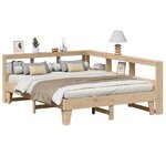 vidaXL Lit bibliothèque sans matelas 160x200 cm bois massif de pin