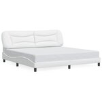 vidaXL Cadre de lit avec LED sans matelas blanc 200x200 cm