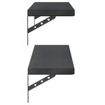 vidaXL Étagères murales 2 Pièces 100x23 5 cm noir acier inoxydable