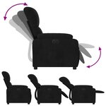 vidaXL Fauteuil inclinable électrique noir tissu microfibre