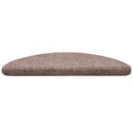 vidaXL Tapis d'escalier auto-adhésifs 20 pièces 56 x 17 x 3 cm Marron clair Demi-rond