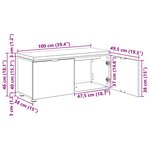 vidaXL Banc d'entrée avec coussin Chêne Sonoma 100 x 38 x 46 cm