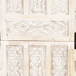 vidaXL Cloison de séparation 5 panneaux Blanc 200x165 cm Bois manguier