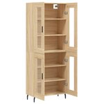 vidaXL Buffet haut Chêne sonoma 69 5x34x180 cm Bois d'ingénierie