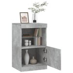 vidaXL Buffet avec lumières LED gris béton 41x37x67 cm