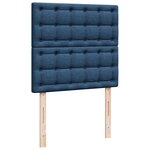 vidaXL Sommier à lattes de lit avec matelas Bleu 100x200 cm Tissu