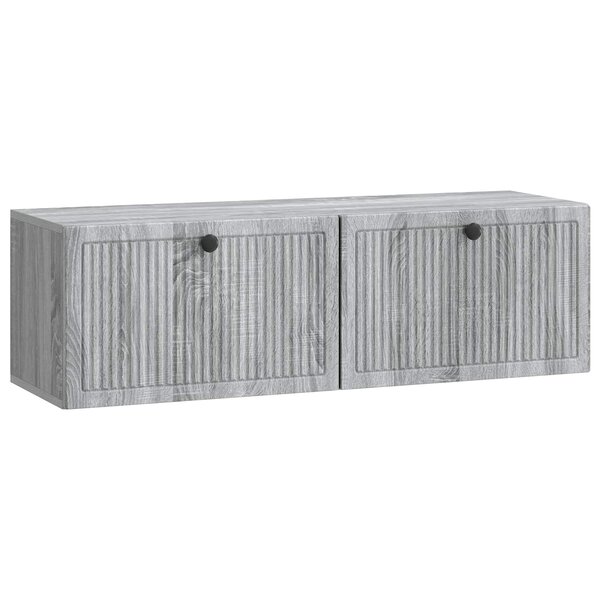 vidaXL Meuble TV mural Sonoma gris 98 x 31 x 30 cm Bois d'ingénierie