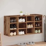 vidaXL Cabinet à chaussures avec étagère Bois Ancien 103 x 30 x 51 cm