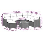 vidaXL Salon de jardin avec coussins 8 Pièces beige résine tressée