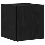 Table d'appoint vidaXL Noir Chêne 33x33x34 5 cm Bois reconstitué