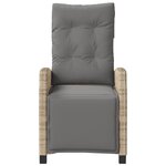 vidaXL Ensemble de bistro 3 Pièces coussins mélange beige résine tressée