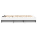 vidaXL Cadre de lit blanc 150x200 cm bois d'ingénierie