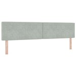 vidaXL Tête de lit LED capitonnée boutons en cristal gris clair 100 cm en velours.