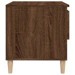 vidaXL Tables de chevet 2 Pièces Chêne brun 50x46x50 cm Bois d’ingénierie