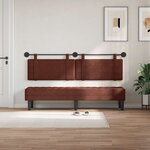 vidaXL Tête de lit suspendue Brun Brillant PU antique