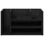 vidaXL Organisateur de bureau chêne noir 44.5x24x25 cm bois reconstitué