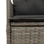 vidaXL Ensemble de bistro de jardin 11 Pièces coussins gris poly rotin