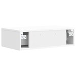 vidaXL Table d'appoint murale 87 5 x 34 5 x 17 cm Bois d'ingénierie