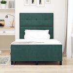 Lit vidaXL en vert foncé  120x190 cm  en velours