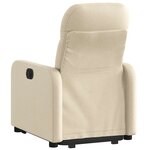 vidaXL Fauteuil inclinable Crème Tissu