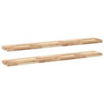 vidaXL Étagères flottantes 2 Pièces 140x20x4 cm acacia massif non traité