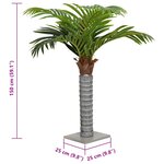 vidaXL Palmier artificiel 12 feuilles 150 cm vert