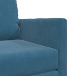 vidaXL Canapé-lit avec coussin Bleu 74 x 77 x 81 cm Velours