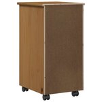 vidaXL Cabinet roulant 34 x 39 x 65 5 cm Pin massif Brun Miel
