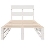 vidaXL Cadre de lit sans matelas blanc 90x200 cm bois de pin massif