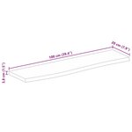 vidaXL Dessus de table 100x20x3 8cm bord vif bois massif manguier brut