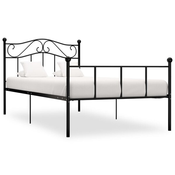 vidaXL Cadre de lit sans matelas noir métal 90x200 cm