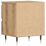 vidaXL Cabinet de chevet avec tiroir chêne artisanal 40 x 35 x 50 cm
