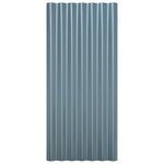 vidaXL Panneaux de toit 12 Pièces Acier enduit de poudre Gris 80x36 cm