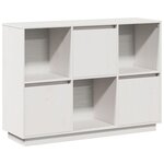 vidaXL Buffet Blanc 110 5x35x80 cm Bois massif de pin