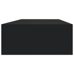 vidaXL Étagères à tiroirs murales 2 Pièces Noir 60x23 5x10 cm MDF